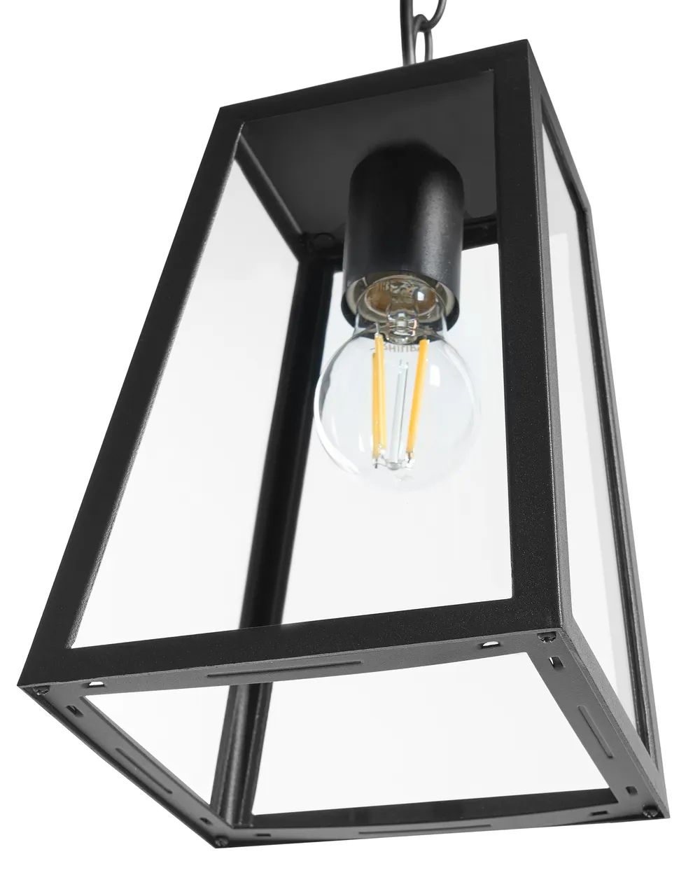 Outdoor Pendant Lamp VOLARJA Metal Black_1108115