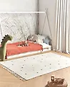 Teppich ASTAF Cremeweiß 140 x 200 cm Baumwolle