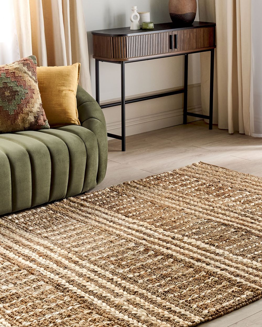 Teppich KAMBERLI Beige 160 x 230 cm Jute
