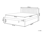 Bett mit Lattenrost Metall MAURS 160 x 200 cm Weiß_778508