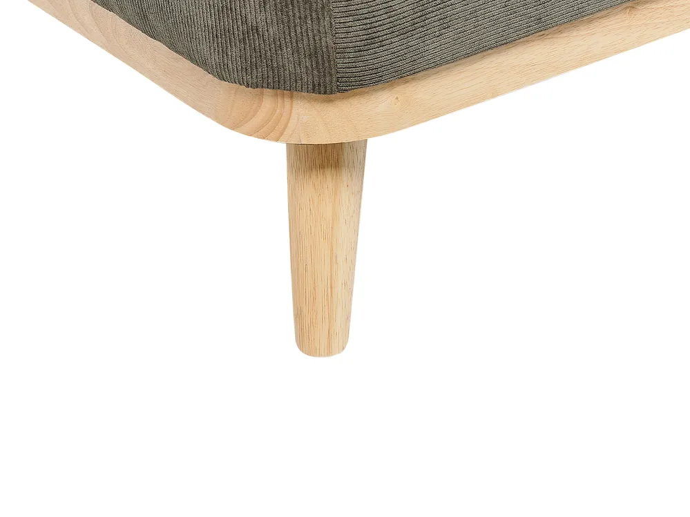 Corner Sofa 3 Seater SIMOS Corduroy Dark Green Left Hand_896918