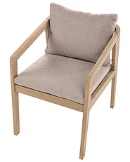 Set of 2 Garden Chairs with Cushions TOSCANELLA Certified Acacia Wood Light Brown_1161957
