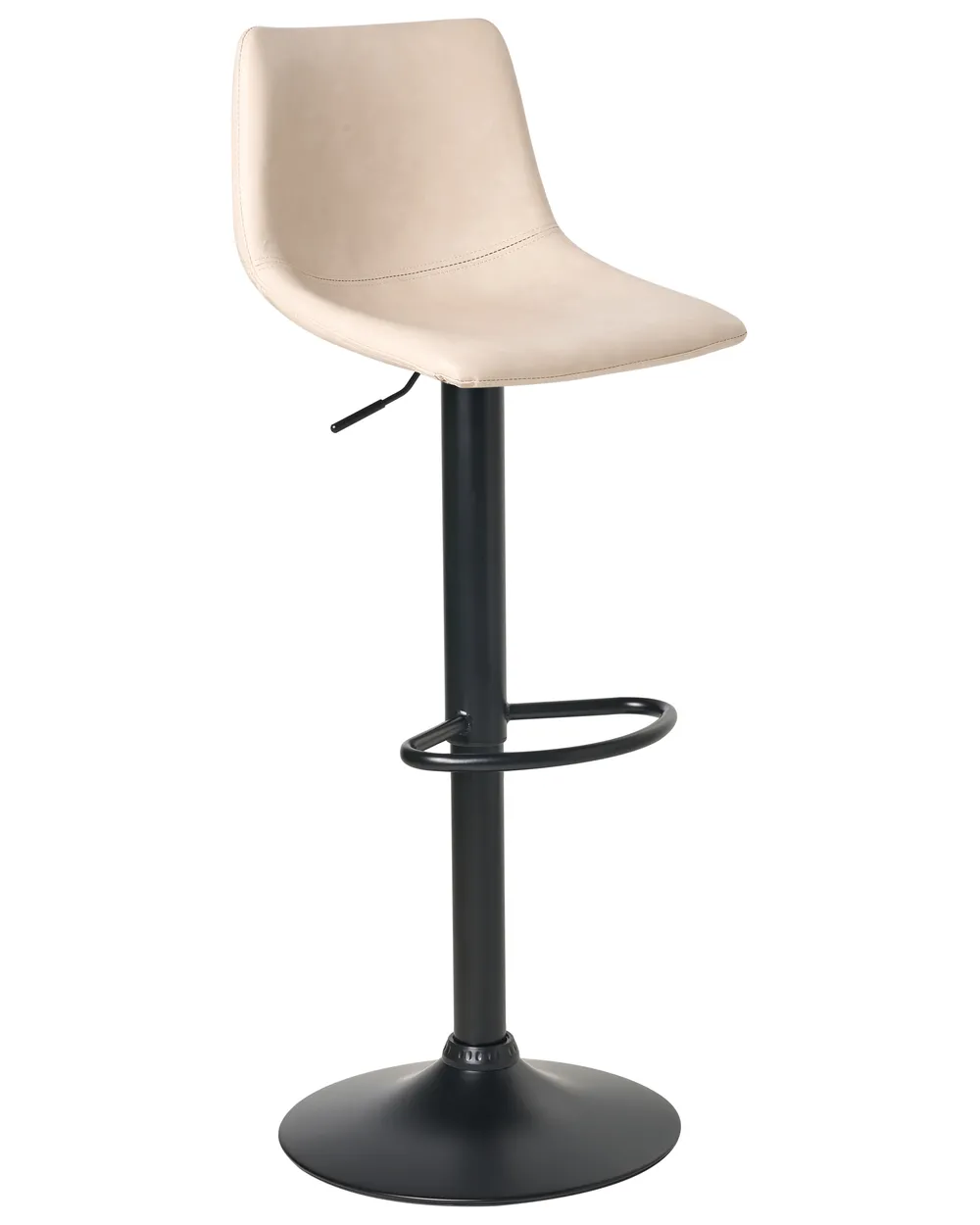 Set mit 2 Barhockern LEBRIJA drehbar Kunstleder Hellbeige_1011374