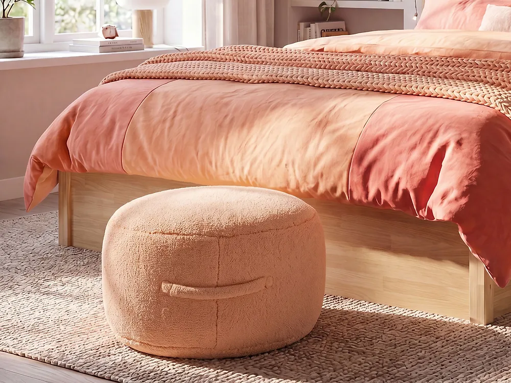 Pouffe ADLANA Boucle Peach Pink_1183462
