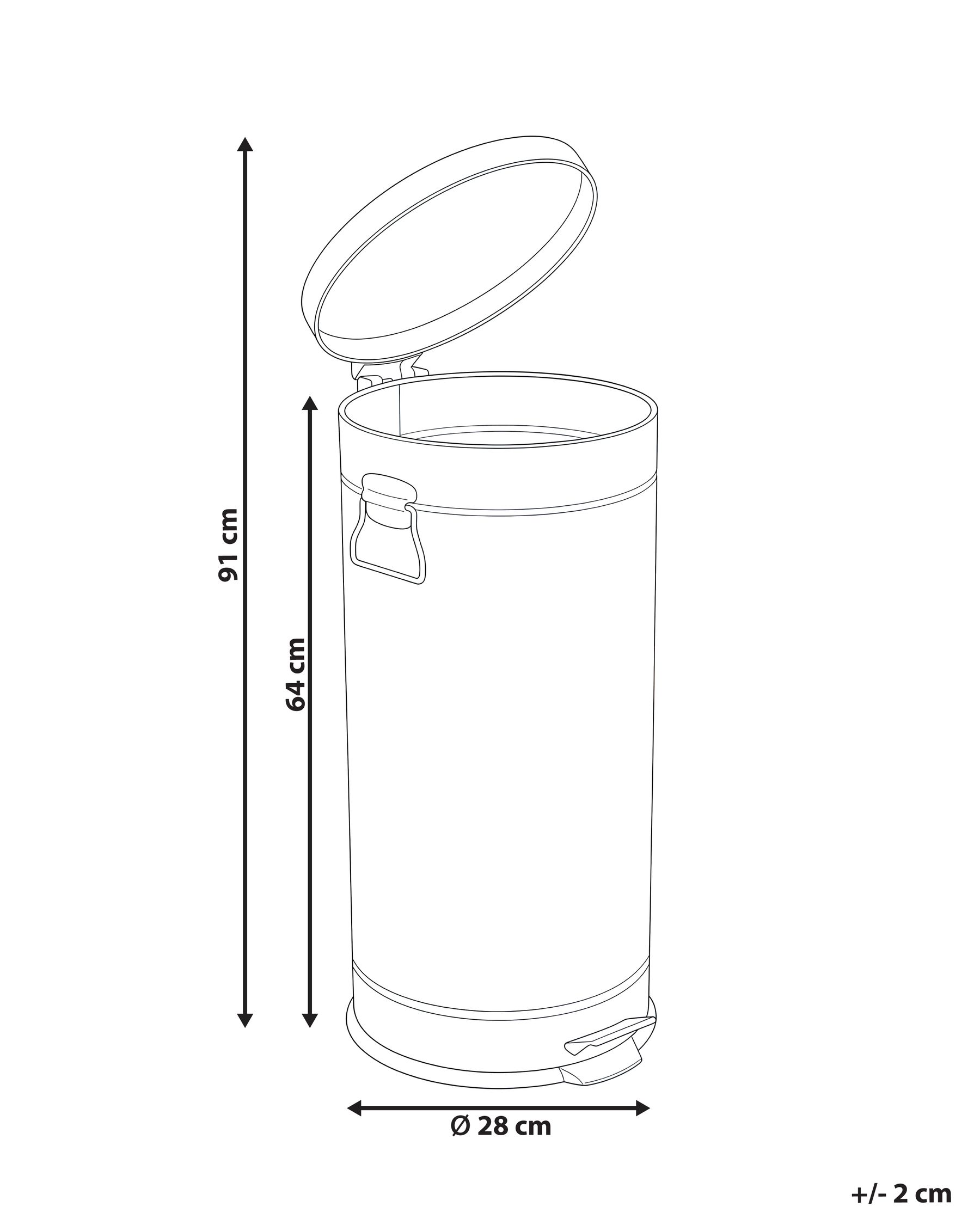 Pedal Waste Bin 30 L ECOAURA Metal Beige_1070015
