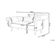 Rechtsseitige Chaiselongue LATTES Samtstoff Grau_738732