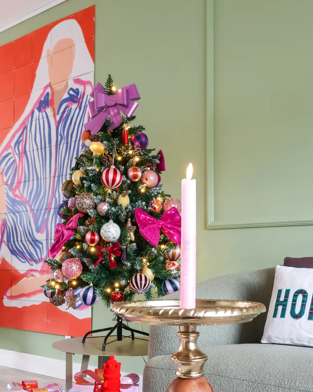 Knstlicher Weihnachtsbaum LED PALOMAR 120 cm Dunkelgrn - Beliani.de