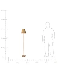Floor Lamp HANGER Metal Brown_1017122