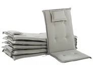 Sitzauflagen 6er Set JAVA/AMANTEA 50 x 70 cm Taupe_804365