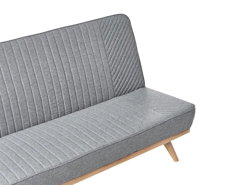 Sofa Bed 2 Seater KALFAFEL Fabric Grey_1009413
