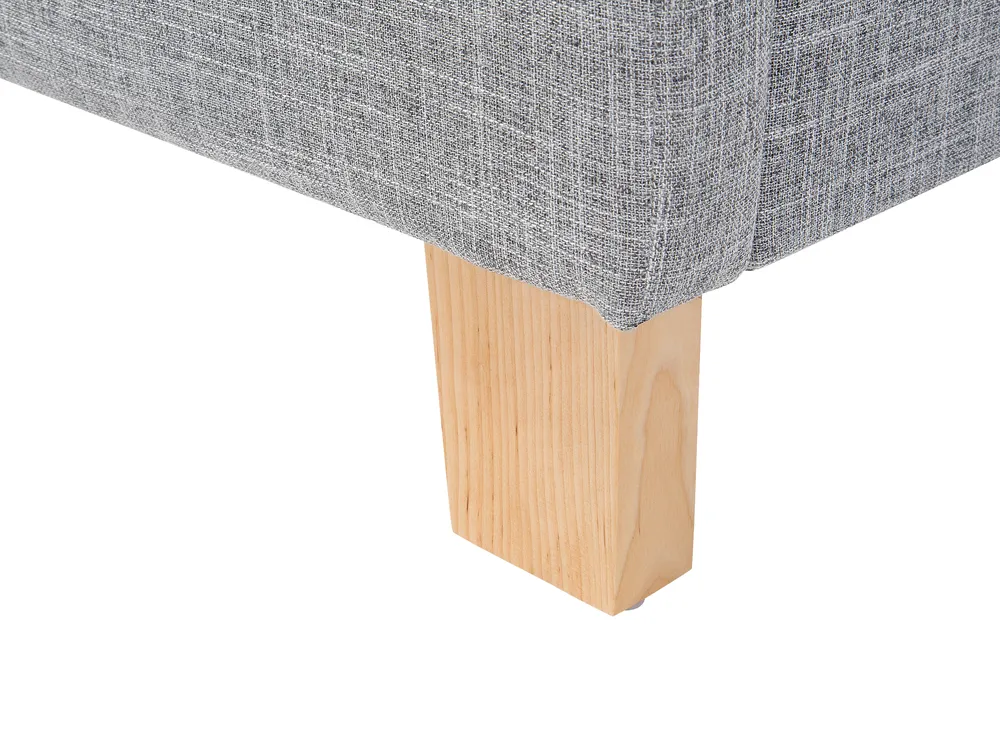 Bett mit Lattenrost Stoff SENNEZ 160 x 200 cm Hellgrau_684299