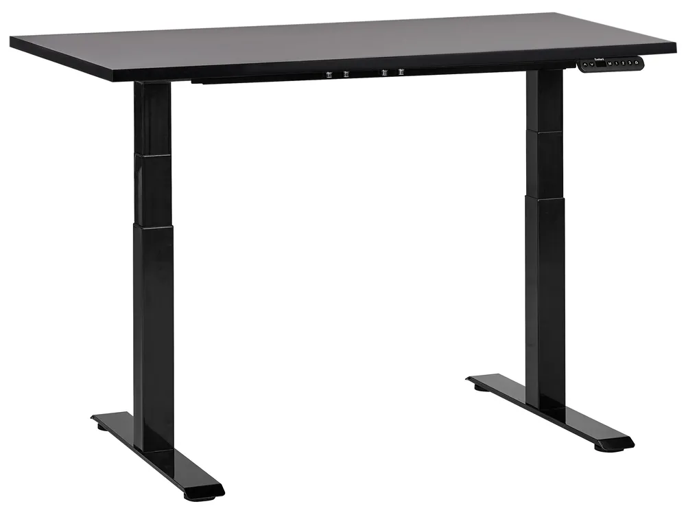 Schreibtisch elektrisch höhenverstellbar DESTINES 120 cm 72 cm Schwarz
