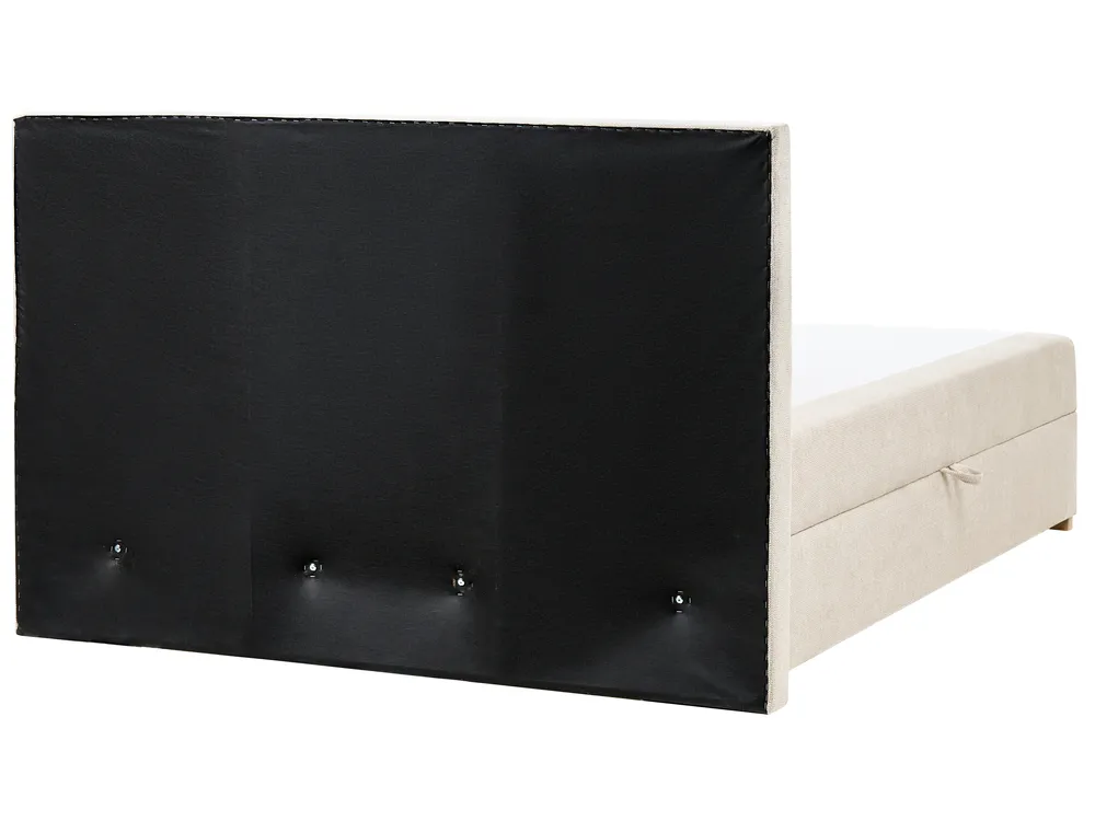 Kontinentalni krevet s prostorom za pohranu MAJOR Svijetlo bež 160 x 200 cm_1028037
