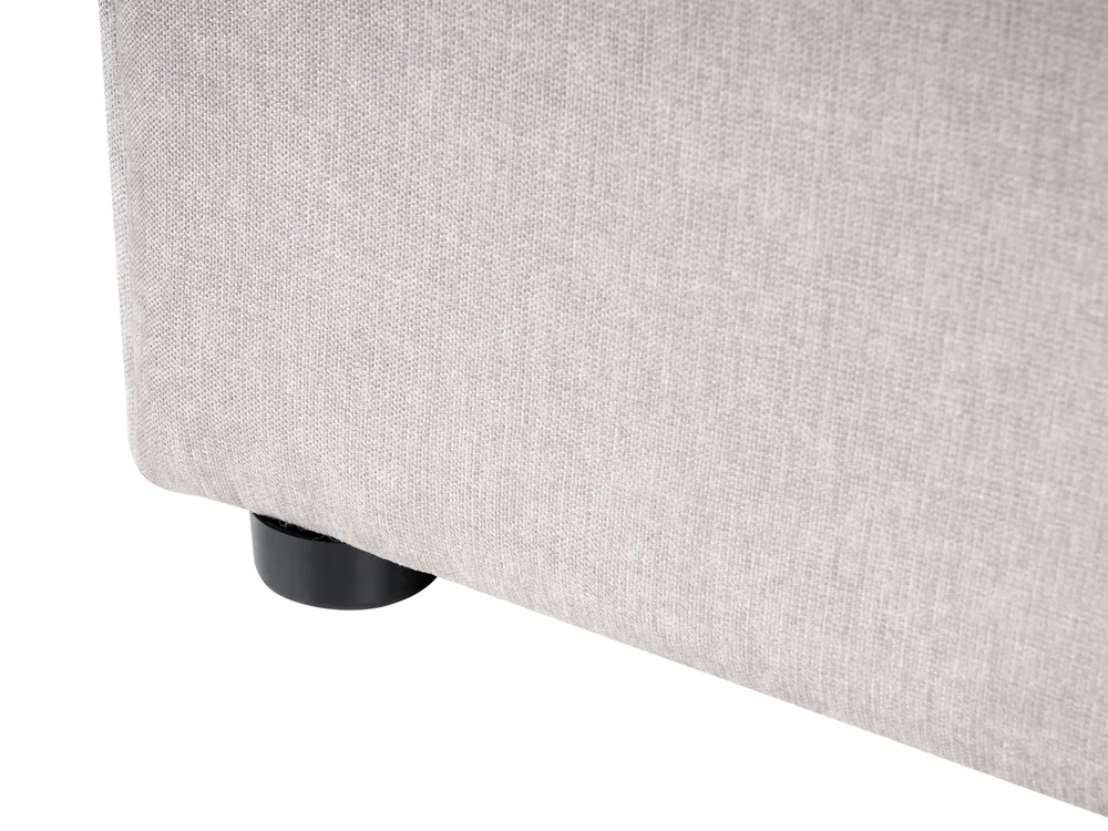 Bett mit Stauraum QUILLIEN Chenillegewebe Taupe 180 x 200 cm_989834