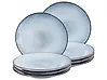 Speiseteller 8er Set JUNIPER Steinzeug Hellblau 28 cm