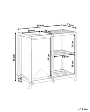 Badkamermeubel PUILAR 68 cm met wasmand Bamboe Lichtbruin_1144375