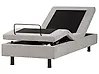 Verstellbares Bett ohne Kopfteil Stoff DUKE II 80 x 200 cm Hellgrau