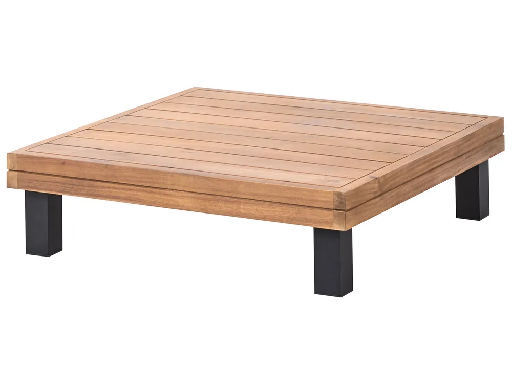Garten Ecksofa mit Tisch 5-Sitzer FRAZZANO zertifiziertes Akazienholz Cremeweiß_1028739