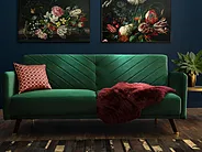 Schlafsofa 3-Sitzer SENJA Samtstoff Smaragdgrün_1154861