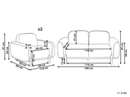 Sofa Set 4-Sitzer ODNES Bouclé Weiß_1053456