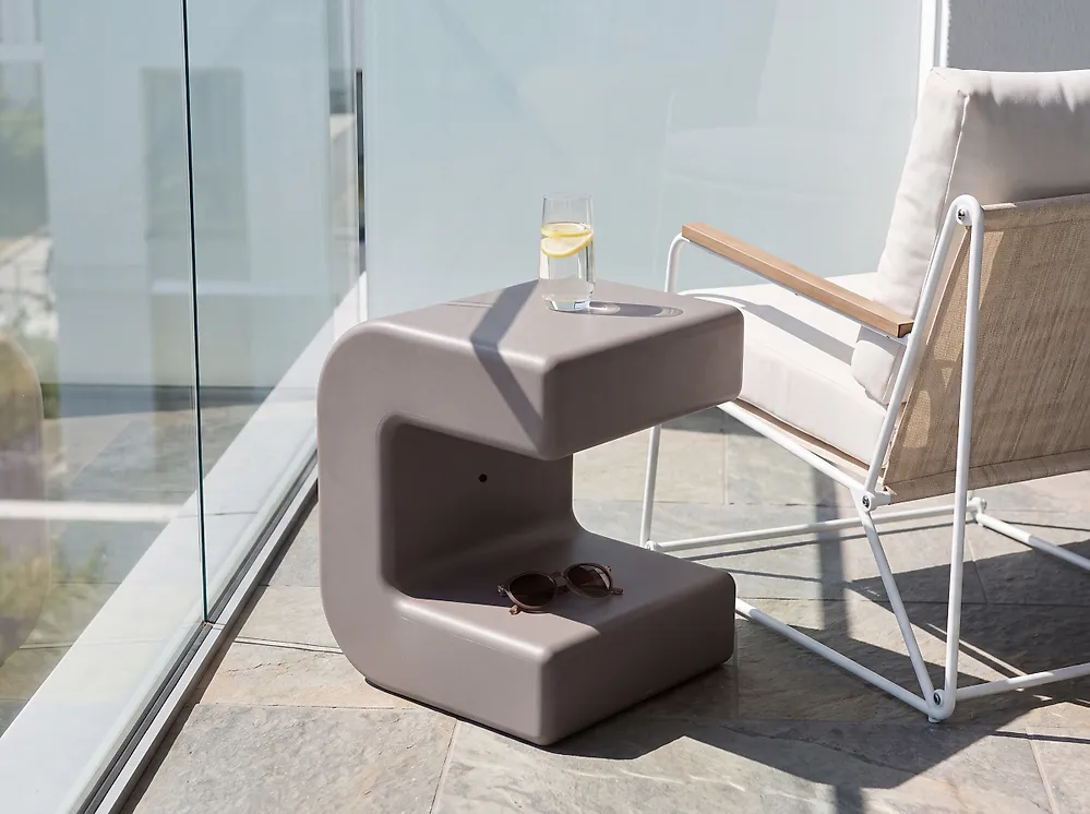 Set of 2 Side Tables MOZIA Taupe_1166046