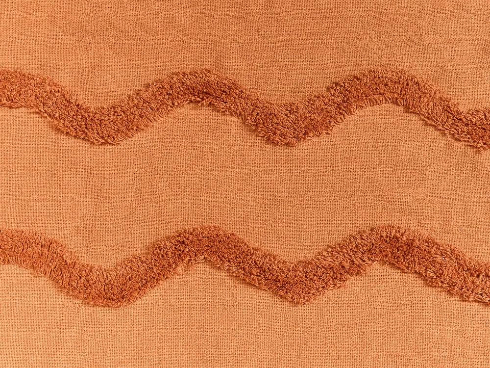 Kuscheldecke KHARI Baumwolle 150 x 200 cm Orange_1067524