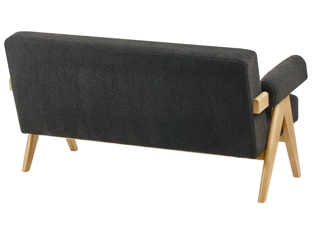 Sofa Set TAMRE Bouclé Schwarz / Hellbraun_985428