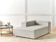 Rechtsseitige Chaiselongue ARDAL Stoff Hellgrau_949458