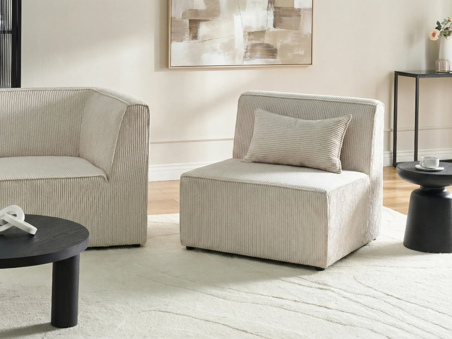 Sesselmodul LEMVIG Cord Beige_1051975