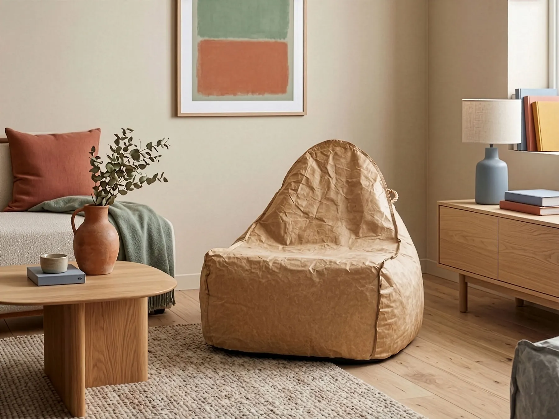 Bean Bag Cover DROP 63 cm 75 cm Brown_1169086