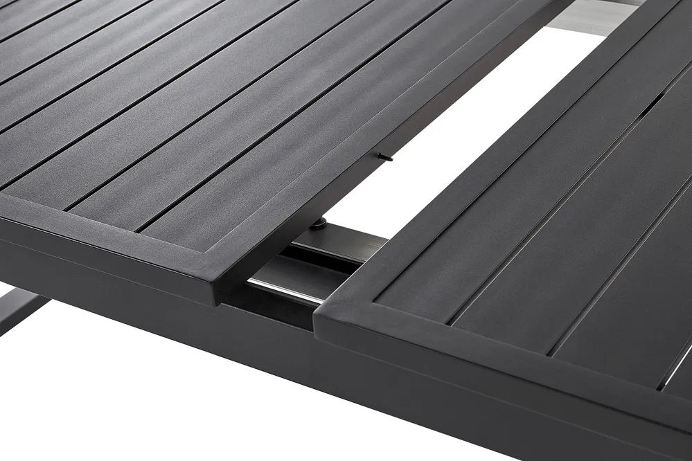 Gartenmöbel Set 8-Sitzer VALCANETTO/TAVIANO inkl. Kissen Metall Schwarz_846228