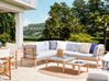 Garten Ecksofa mit Tisch 6-Sitzer RIMA III modular Metall Grau linksseitig
