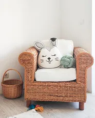 Dekokissen 2er Set KANPUR Baumwolle 53 x 43 cm Weiß Hase_884326