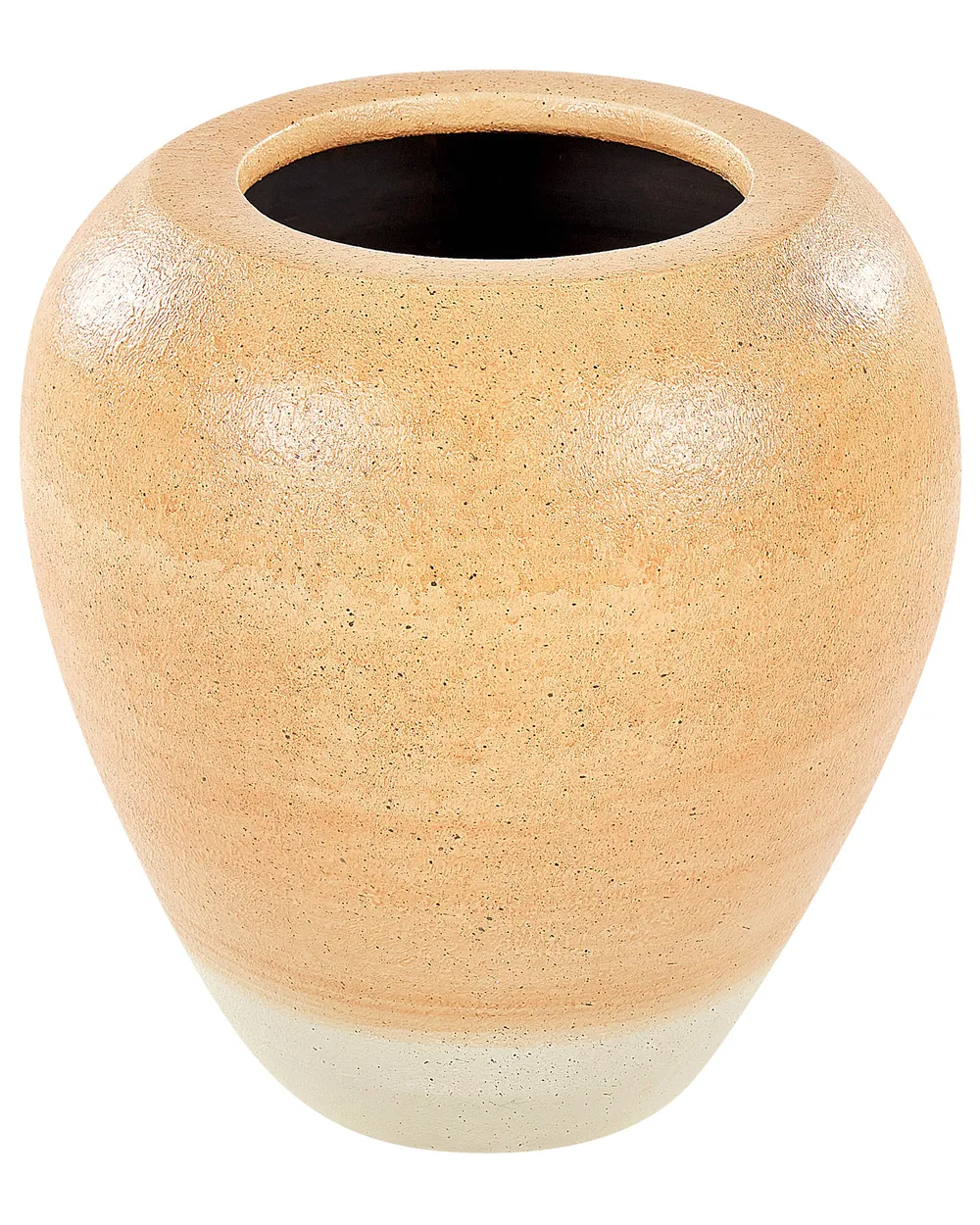 Dekovase SKIONE 34 cm Keramik Hellbraun