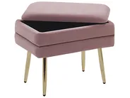 Polsterbank mit Stauraum ODESSA Samtstoff Rosa_804264