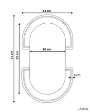 Wandspiegel STAINS 43 cm 75 cm Polyrattan Naturfarben_892108
