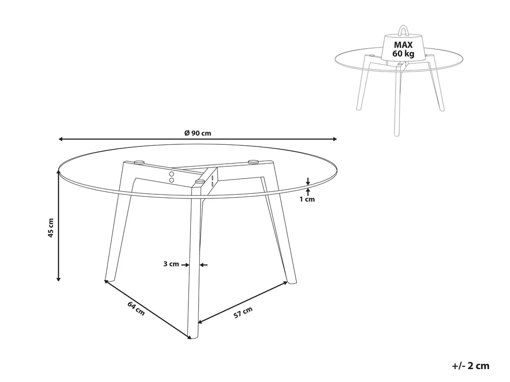 Couchtisch MINNESOTA Glas Transparent_745241
