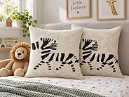 Dekokissen 2er Set JABORI 45 x 45 cm Baumwolle Beige_1178839