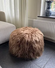 Pouffe TUKKI Faux Fur Brown_1026169