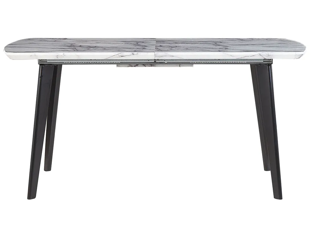 Ausziehbarer Esstisch MOSBY Grauer Marmor 160/200 cm 90 cm_793877
