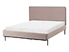 Bett mit Lattenrost Stoff CORIO 140 x 200 cm Taupe