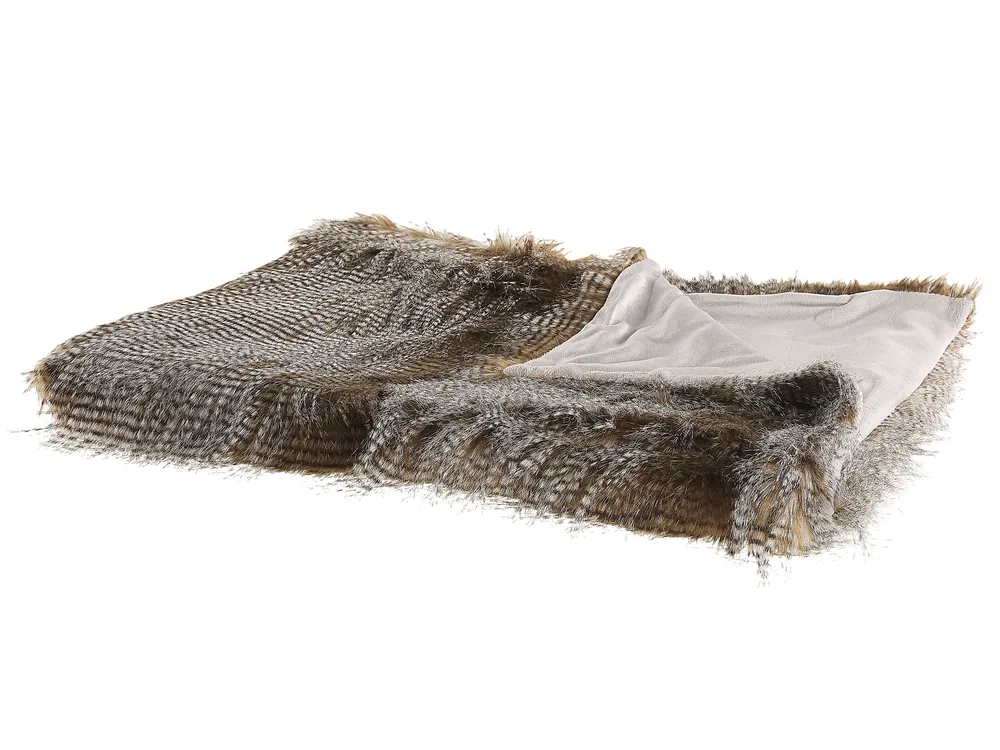 Kuscheldecke ASDAD Stoff 150 x 200 cm Braun