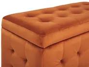 Ottomane mit Stauraum MICHIGAN Samtstoff Orange_816516