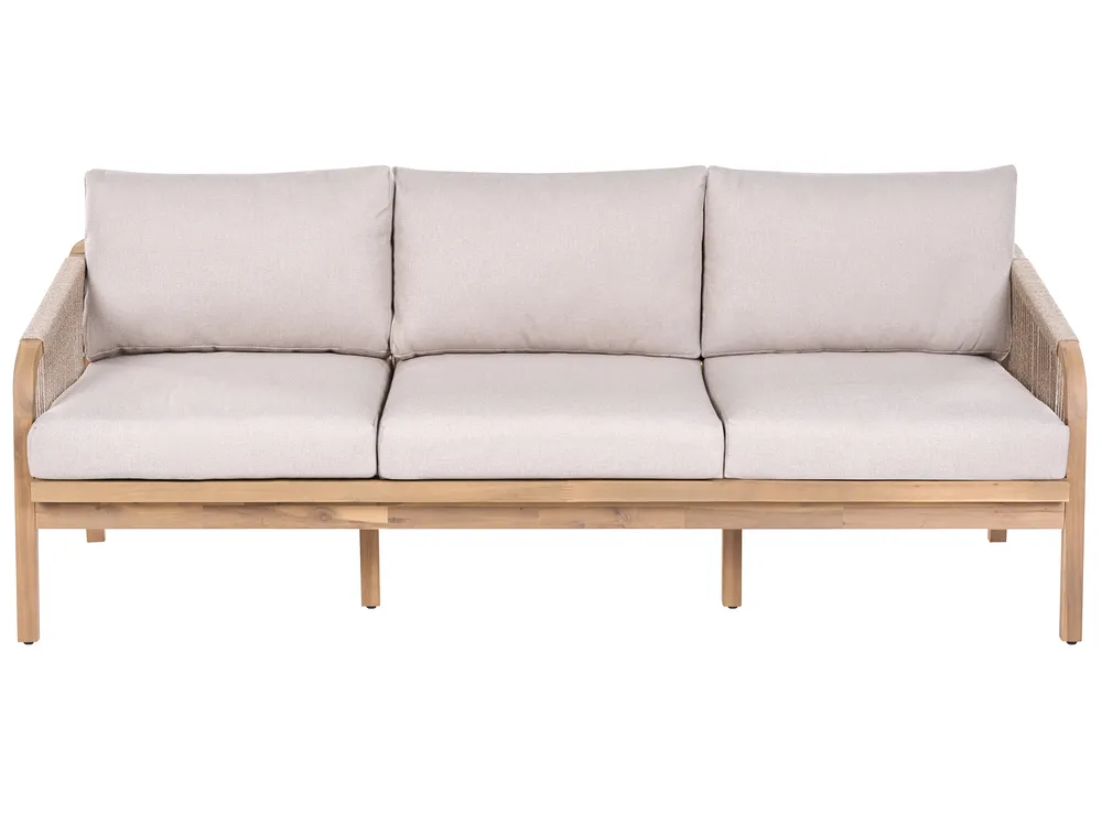 Gartensofa 3-Sitzer SUMBA Akazienholz Hellbraun