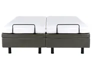 Adjustable Bed without Headboard Fabric DUKE II 160 x 200 cm (EU King Size) Dark Grey_987921