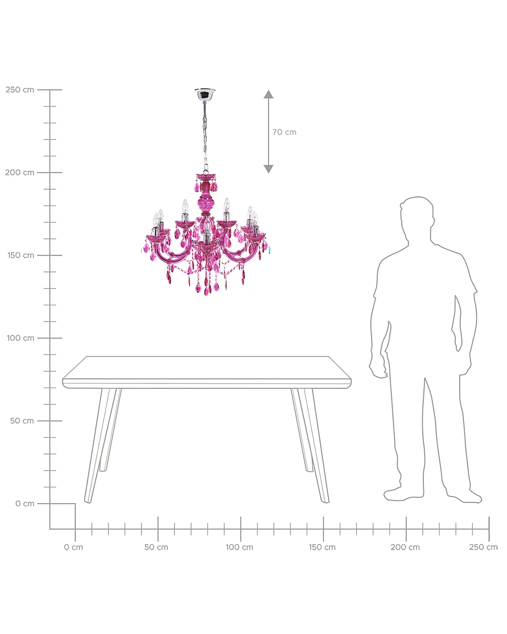 Kronleuchter KALANG L Rosa_1164454