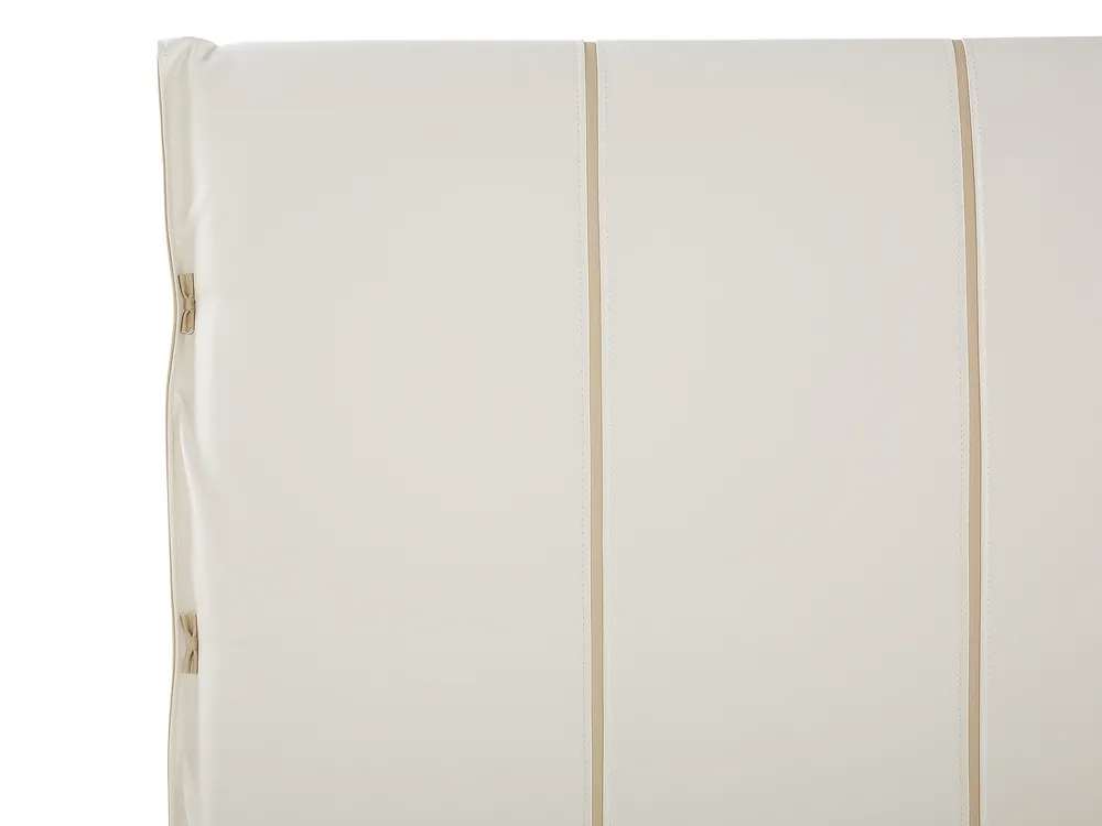 Bett mit Lattenrost Kunstleder BETIN 160 x 200 cm Hellbeige_788910