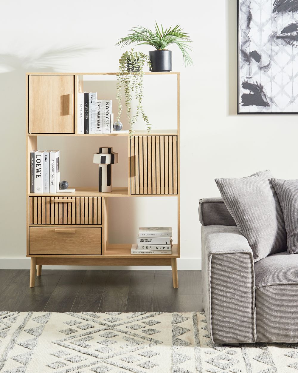 Shelving Unit LYNWOOD 140 cm Light Brown