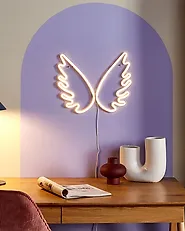LED Neon Sign Angel Wings GABRIEL White_1171955