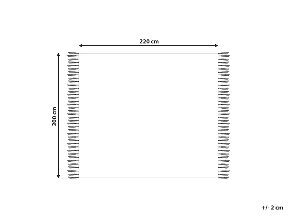 Kuscheldecke NAJUY Baumwolle 200 x 220 cm Beige_907460